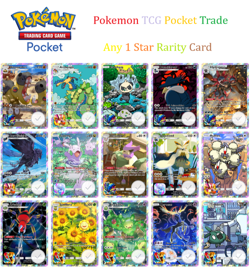 Pokemon TCG Pocket - Trade any 1 Star⭐Cards English - ( Include New Pack ) - Image 1