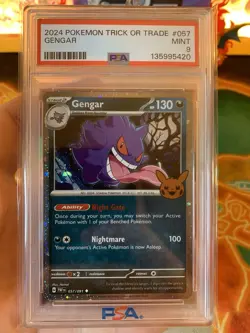 2024 Pokemon Trick Or Trade Gengar 057 Cosmos Holo - PSA 9 MINT - Image 2