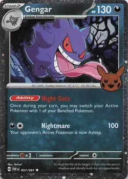 Gengar 057/091 Cosmos Holo Trick or Trade Promo Pokemon Card NM - Image 1