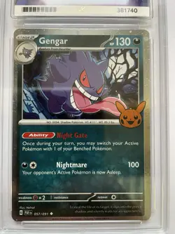 Pokemon TCG Gengar 057/091 2024 Trick or Trade Stamped Holo Ace 9 - Image 2