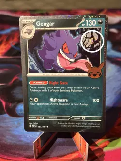Pokemon TCG Gengar Cosmos Holo Card 057/091 Trick Or Trade - MOON SWIRL 🌀🌕 - Image 1