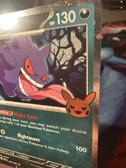 Pokemon TCG Gengar Cosmos Holo Card 057/091 Trick Or Trade - MOON SWIRL 🌀🌕 - Image 2