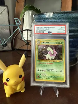 2000 P.M. Japanese Neo Meganium Holo PSA 10 Gem Mint Pokemon TCG - Image 1
