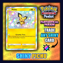Pichu Shiny - Pokemon TCG Pocket - FANTASTICAL PARADE - Baby TCGP - Digital Card - Image 1
