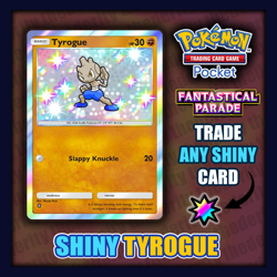 Tyrogue Shiny - Pokemon TCG Pocket - FANTASTICAL PARADE - Baby - Digital Card - Image 1
