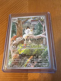 Pokemon TCG Card Meowth - 106/146 - Phantasmal Flames NM HOLO IR Rare - Image 1