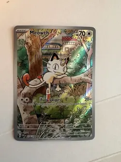 Meowth 106/146 Phantasmal Flames Illustration Rare Holo Pokemon TCG Card NM - Image 3