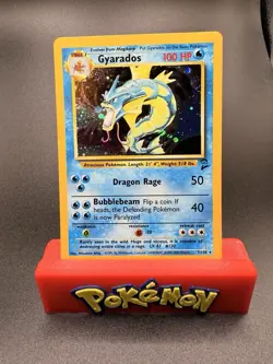 Gyarados - 7/130 - Pokemon Base Set 2 Holo Rare Card WOTC NM - Image 1
