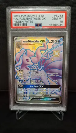 Pokemon TCG: Alolan Ninetales GX SV53/SV94 Hidden Fates PSA 10 GEM MINT - Image 1