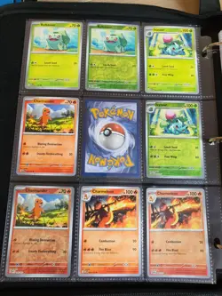 Pokemon 151 Near Complete base set .Plus part Reverse Holos 240 cards + Binder - Image 1