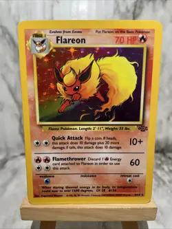 Pokemon TCG Flareon Jungle 3/64 Holo Unlimited Holo Rare - Image 1
