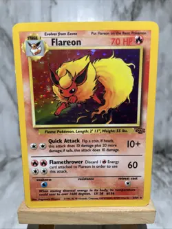 Pokemon TCG Flareon Jungle 3/64 Holo Unlimited Holo Rare - Image 3