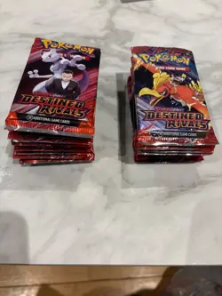 Pokemon TCG destined rivals 23 opened packs inc bulk reverse and holo - Image 1