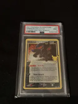 2021 Pokemon Celebrations Classic Collection #17 Umbreon-Gold Star PSA 9 Mint - Image 1