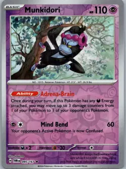 Pokemon Munkidori SV06: Twilight Masquerade 095/167 Near Mint NM Reverse Holo - Image 1