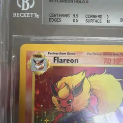 1999 Pokemon Jungle FLAREON #3 1ST EDITION HOLO BGS 9 (Sub Grades - 10 surface) - Image 5