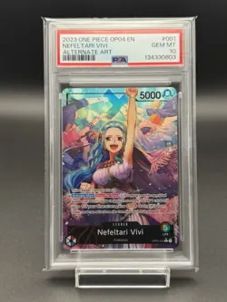 Nefeltari Vivi 2023 One Piece #001 Kingdoms of Intrigue PSA 10 GEM MT English - Image 1