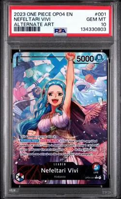 Nefeltari Vivi 2023 One Piece #001 Kingdoms of Intrigue PSA 10 GEM MT English - Image 3