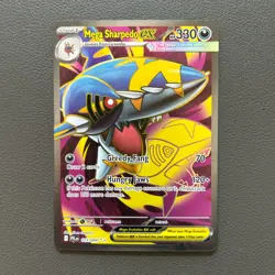 Mega Sharpedo ex 113/094 Phantasmal Flames Pokemon English Ultra Rare NM - Image 2