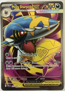 Mega Sharpedo ex 113/094 Ultra Rare Phantasmal Flames Pokemon NM - Image 1