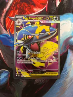 Mega Sharpedo ex 113/094 Ultra Rare Phantasmal Flames Pokemon NM - Image 1