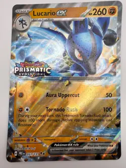 Pokemon TCG JUMBO Card Prismatic Evolutions 051/131 Lucario EX Stamped Promo - Image 1