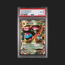 2016 POKEMON XY EVOLUTIONS #2 M VENUSAUR EX PSA 8 Graded - Image 1