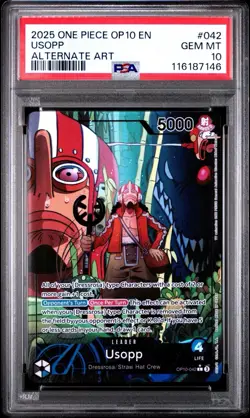 Usopp (Parallel) OP10-042 Royal Blood - 2025 One Piece English - Alt Art PSA 10 - Image 1