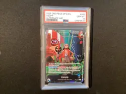 One Piece Usopp OP10-042 Leader Alt Art Royal Blood English PSA 10 - Image 1