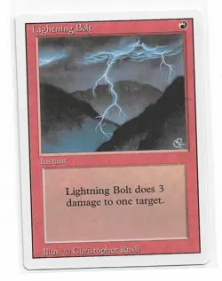 MTG - Magic the Gathering - 1x Lightning Bolt - Revised Edition - HP - Image 1