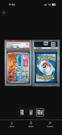 PSA 9 Deerling 165/162 Illustration Rare Tef En-temporal Forces Pokemon - Image 3