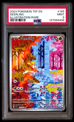 PSA 9 Deerling 165/162 Illustration Rare Tef En-temporal Forces Pokemon - Image 1
