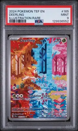 2024 POKEMON TEF EN-TEMPORAL FORCES #165 DEERLING ILLUSTRATION RARE PSA 9 - Image 1