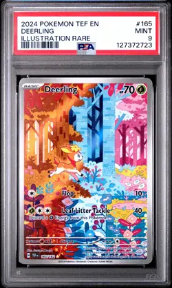 2024 POKEMON TEF EN-TEMPORAL FORCES ILLUSTRATION RARE #165 DEERLING PSA 9 - Image 1