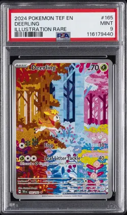 2024 POKEMON TEF EN-TEMPORAL FORCES ILLUSTRATION RARE #165 DEERLING PSA 9 - Image 1