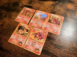 Pokemon Japanese Vulpix Lot Vending Series Gym Brocks Vulpix Blaine's 5 Cards - Image 1