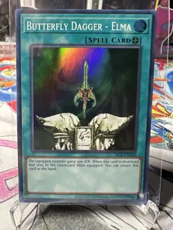 Yugioh Butterfly Dagger-Elma DCR-EN032 Super Rare NM 25th Anniversary Edition - Image 1