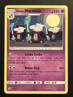 Pokemon TCG Alolan Marowak 64/181 Team Up Regular Rare Nm - Image 1
