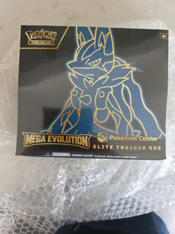 Pokemon TCG Mega Evolutions Lucario Pokemon Center ETB Elite Trainer Box Sealed - Image 1