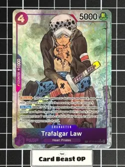 ST10-010 Trafalgar Law One Piece Card Game OP07 Treasure Rare English - Image 1