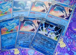 Pokemon Cards - Finizen & Palafin - 7 Card Bundle - Reverse Holo & Non Holo - Image 2