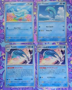 Pokemon Cards - Finizen & Palafin - 7 Card Bundle - Reverse Holo & Non Holo - Image 4