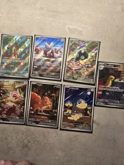 Mega Evolution 7 Card Art Rare Bundle Pokemon Cards. - Image 1