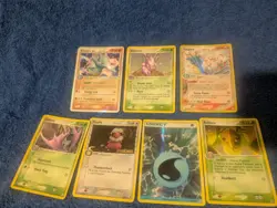 English Pokemon Card Bundle - 7 Cards, Vintage, Holo, Reverses, EX. - Image 1
