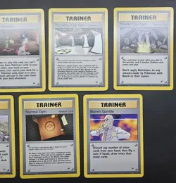 7 Card Bundle Gym Heros Set Trainer Cards Pokemon Vintage 2000 NM/LP No Dupes - Image 2