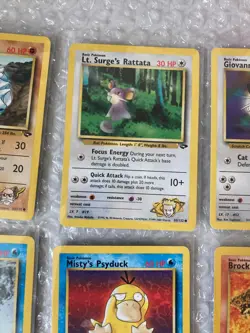 Lt Surge's Eevee Gym Challenge 51/132 + 7 cards Pokemon Card WOTC Pokemon bundle - Image 3