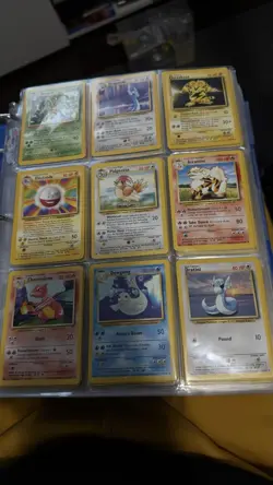 Pokemon Base Set Jungle Fossil Team Rocket 1st Ed Lot Binder - Image 1