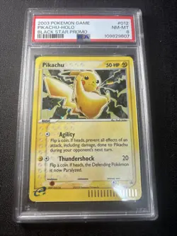 Pikachu - 012 Black Star Promo 012 Pokemon Holo PSA 8 - Image 1