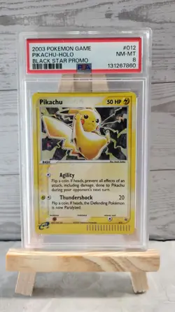 Pokemon TCG 2003 Black Star Promo Holo Pikachu #012 Graded PSA 8 NM-MT Card Rare - Image 1