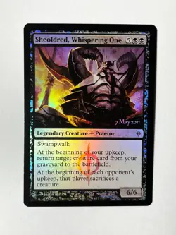 Sheoldred, Whispering One PRERELEASE FOIL : New Phyrexia : Magic MTG [Near Mint] - Image 1